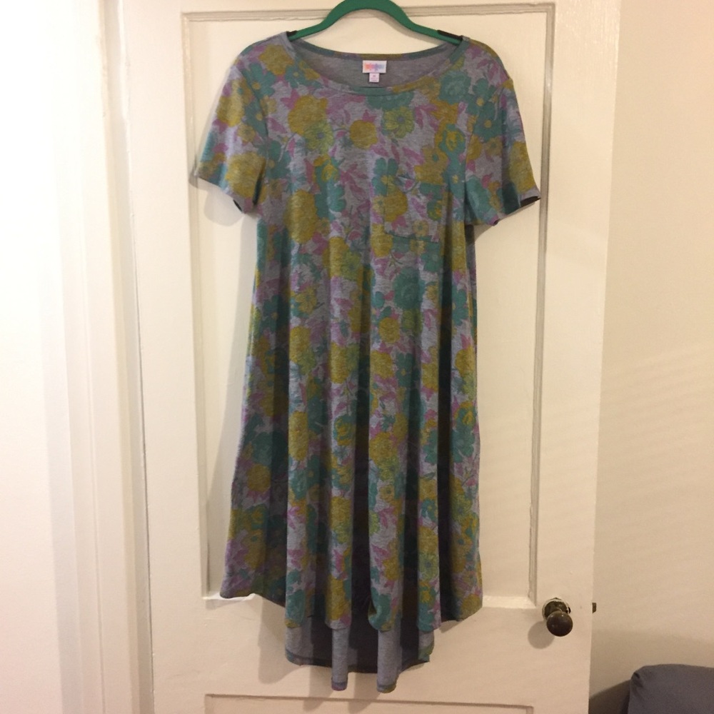 Lularoe Carly Dress, size Medium, Fun Floral Print